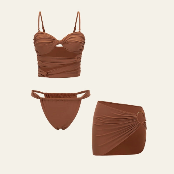 The Tulum Ruched Three-Piece Swim Set
