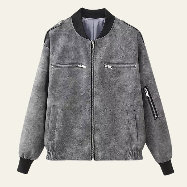 The Soho Leather Bomber Jacket