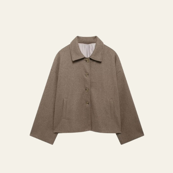 The Briana Cropped Wool Coat