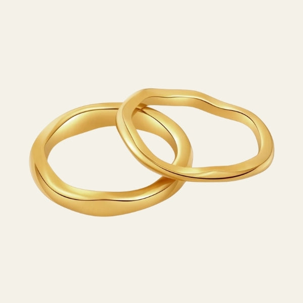 The Milan Organic Band Ring Set