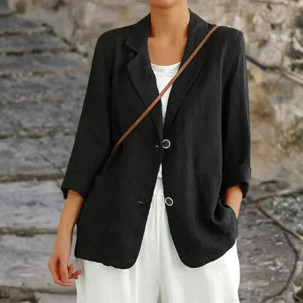 The Siena Double-Button Relaxed Blazer