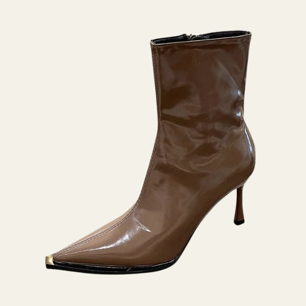 The Monaco Pointed-Toe Zip Ankle Boots