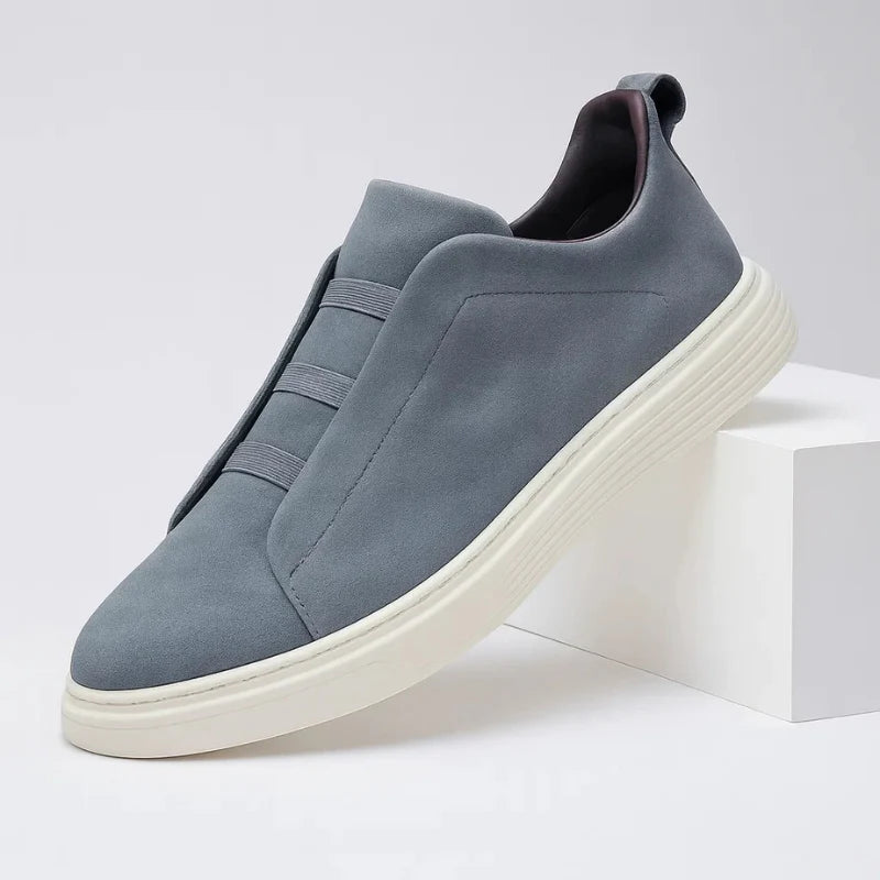 The Riviera Elastic-Strap Suede Sneakers