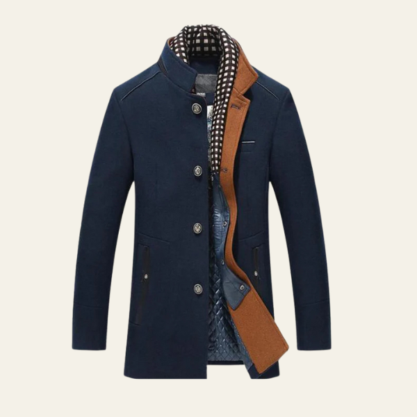 The Langford Detachable-Scarf Overcoat