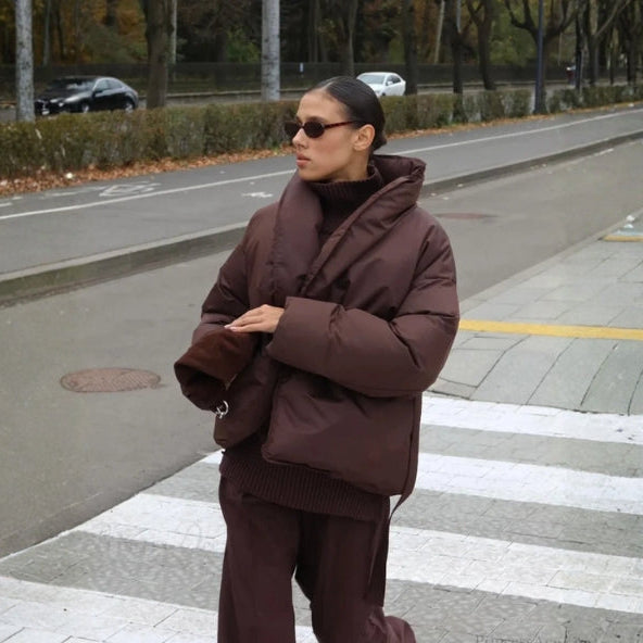 The Aspen Tie-Belt Puffer Coat