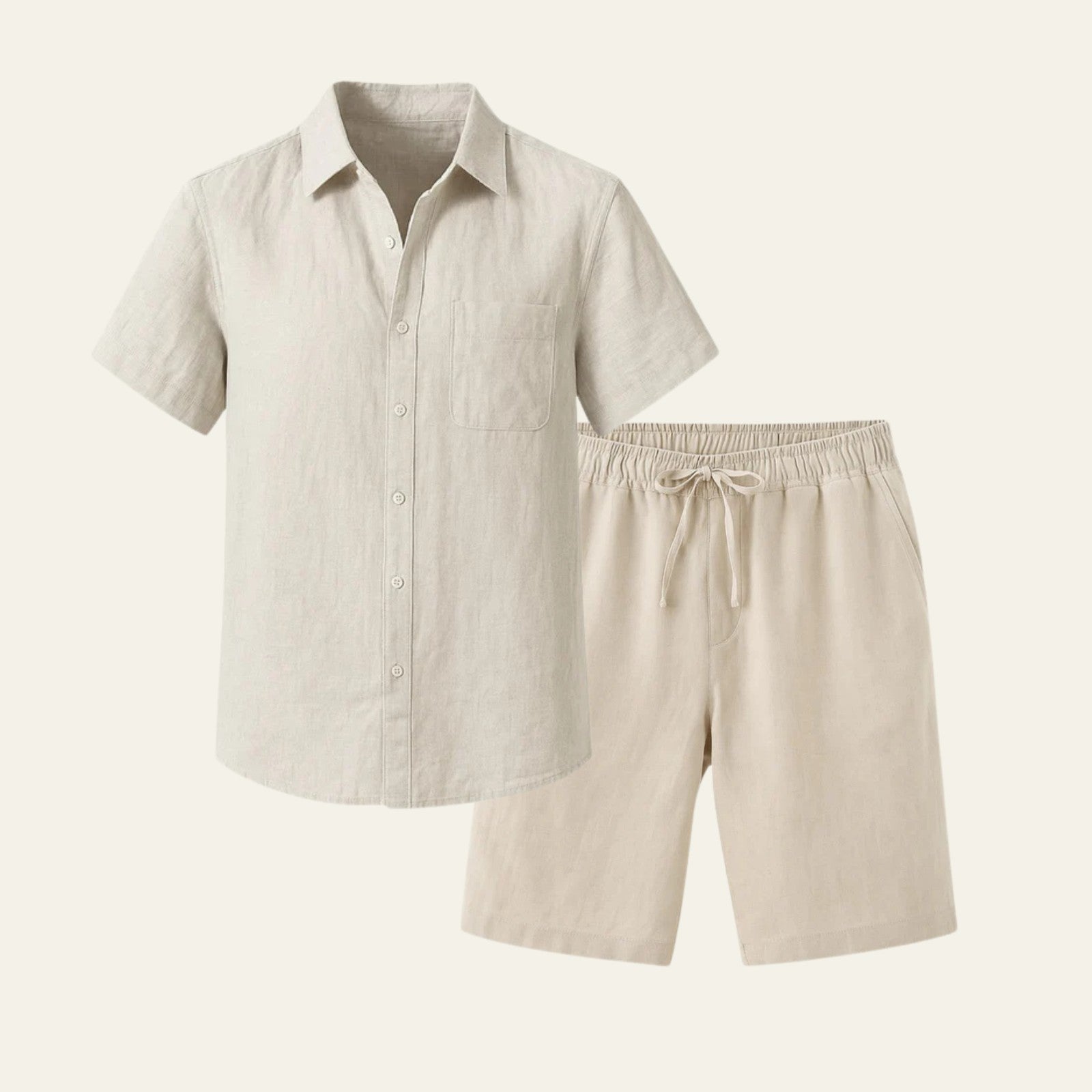 The Riviera Linen Set Beige