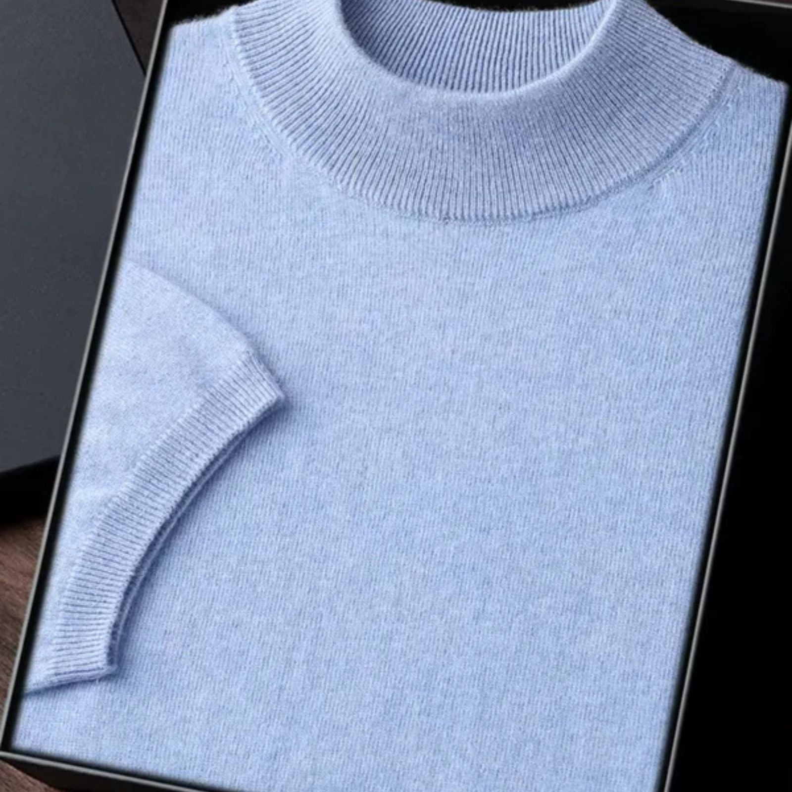 The Vienna Cashmere Mock Neck T-Shirt