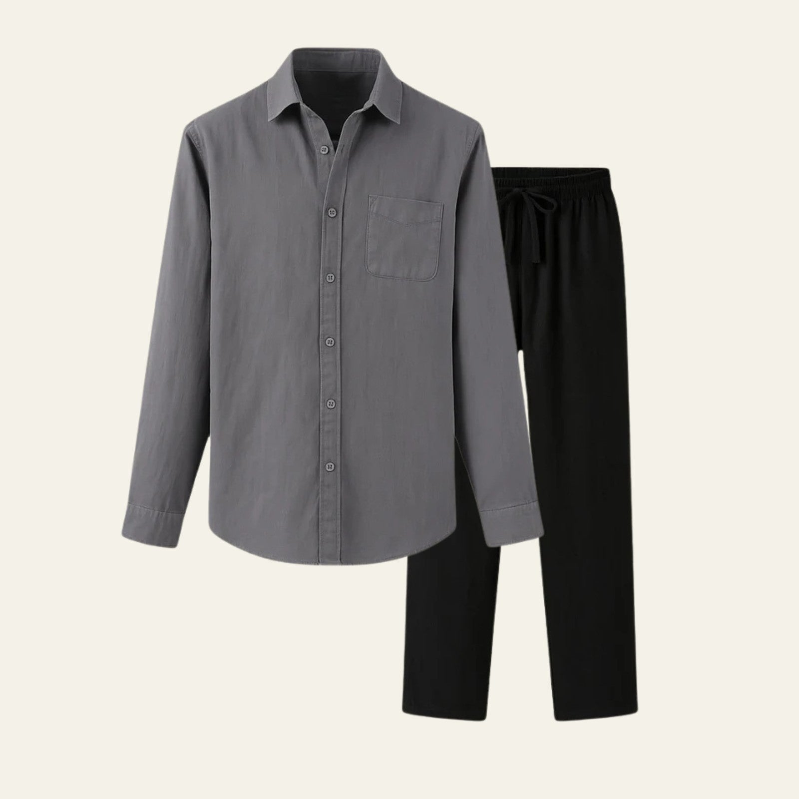 The Atlas Linen Set Black
