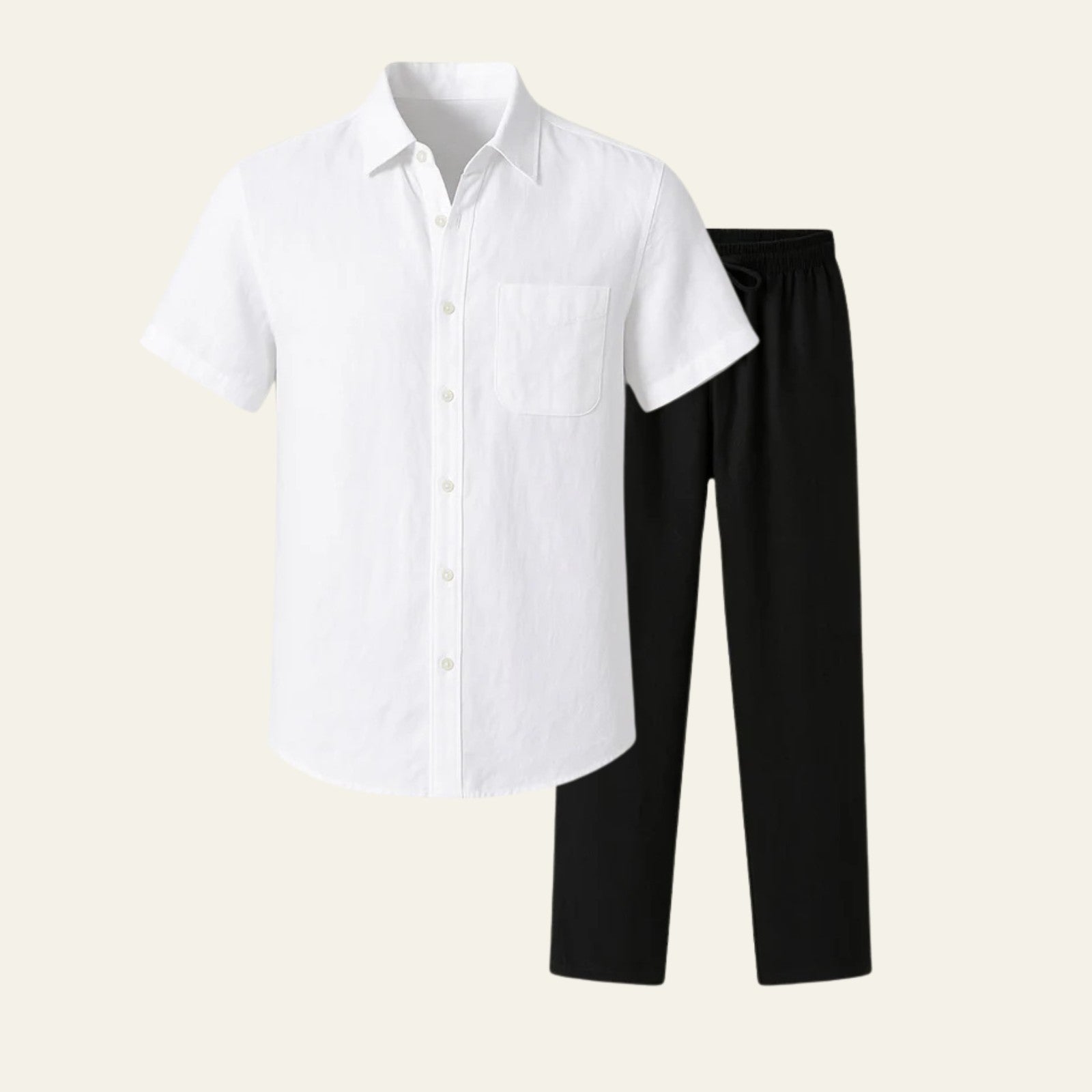 The Provençal Linen Set Black