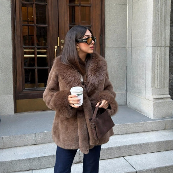 The Jessa Faux Fur Wrap Coat