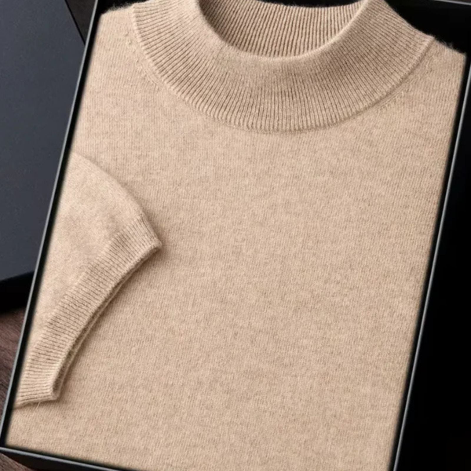 The Vienna Cashmere Mock Neck T-Shirt