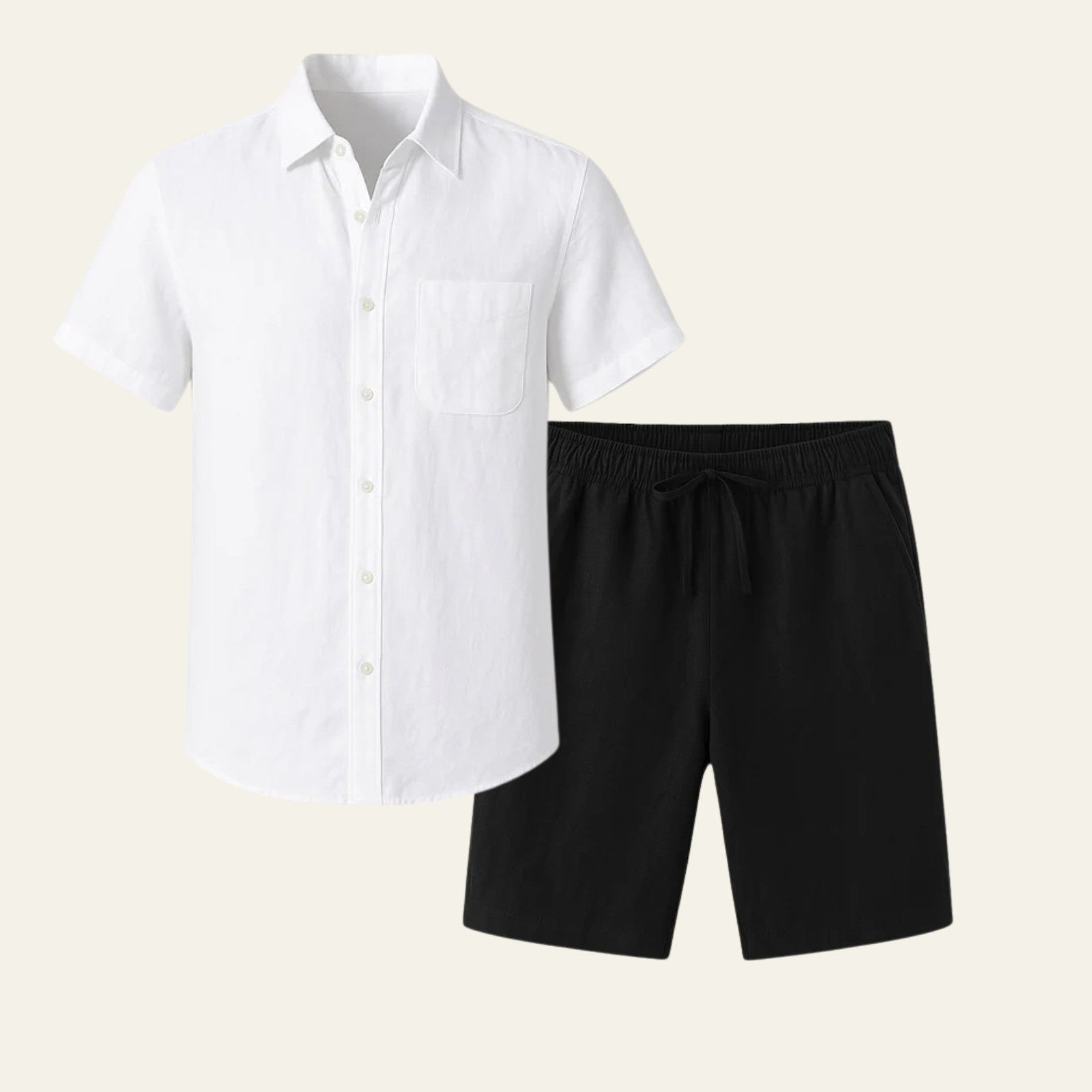 The Riviera Linen Set Black