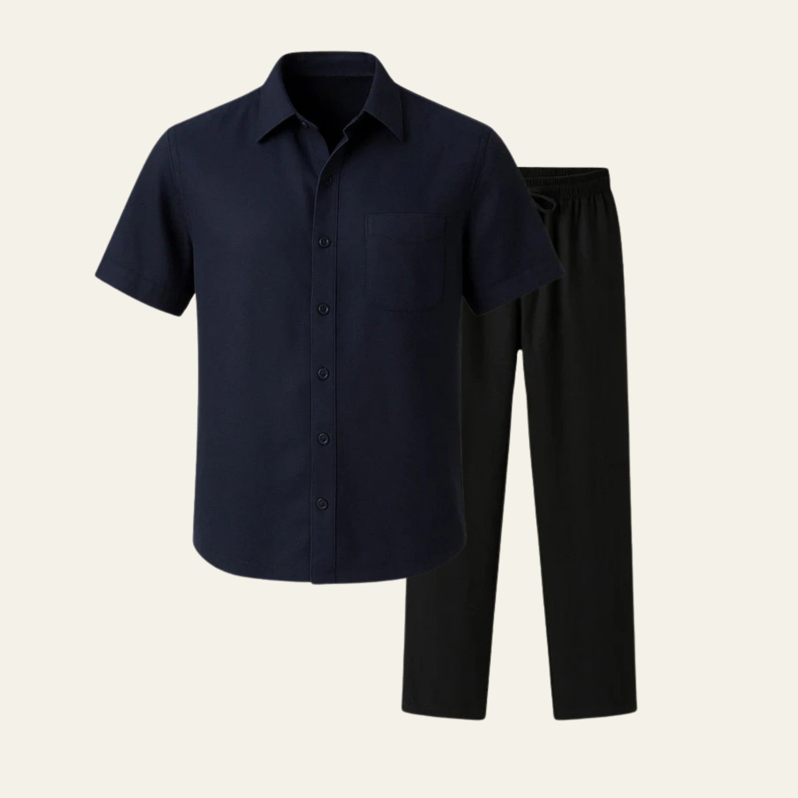 The Provençal Linen Set Black