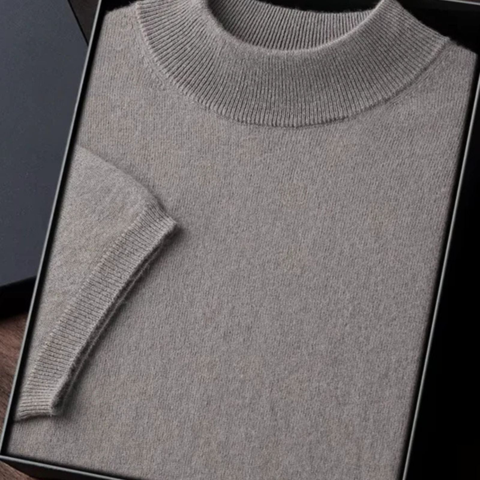 The Vienna Cashmere Mock Neck T-Shirt