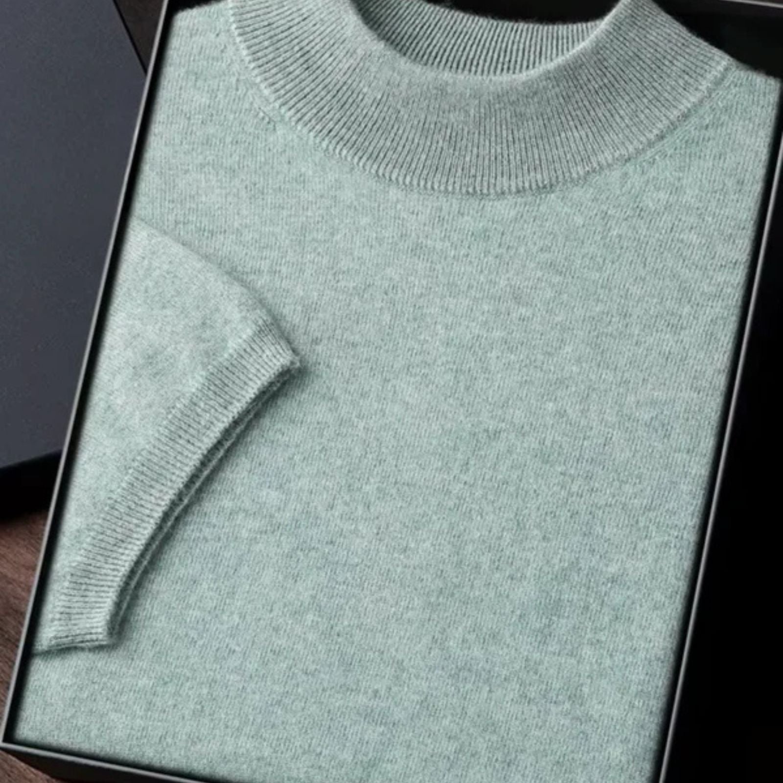 The Vienna Cashmere Mock Neck T-Shirt