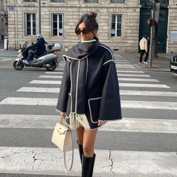 The Antwerp Wool Scarf Coat