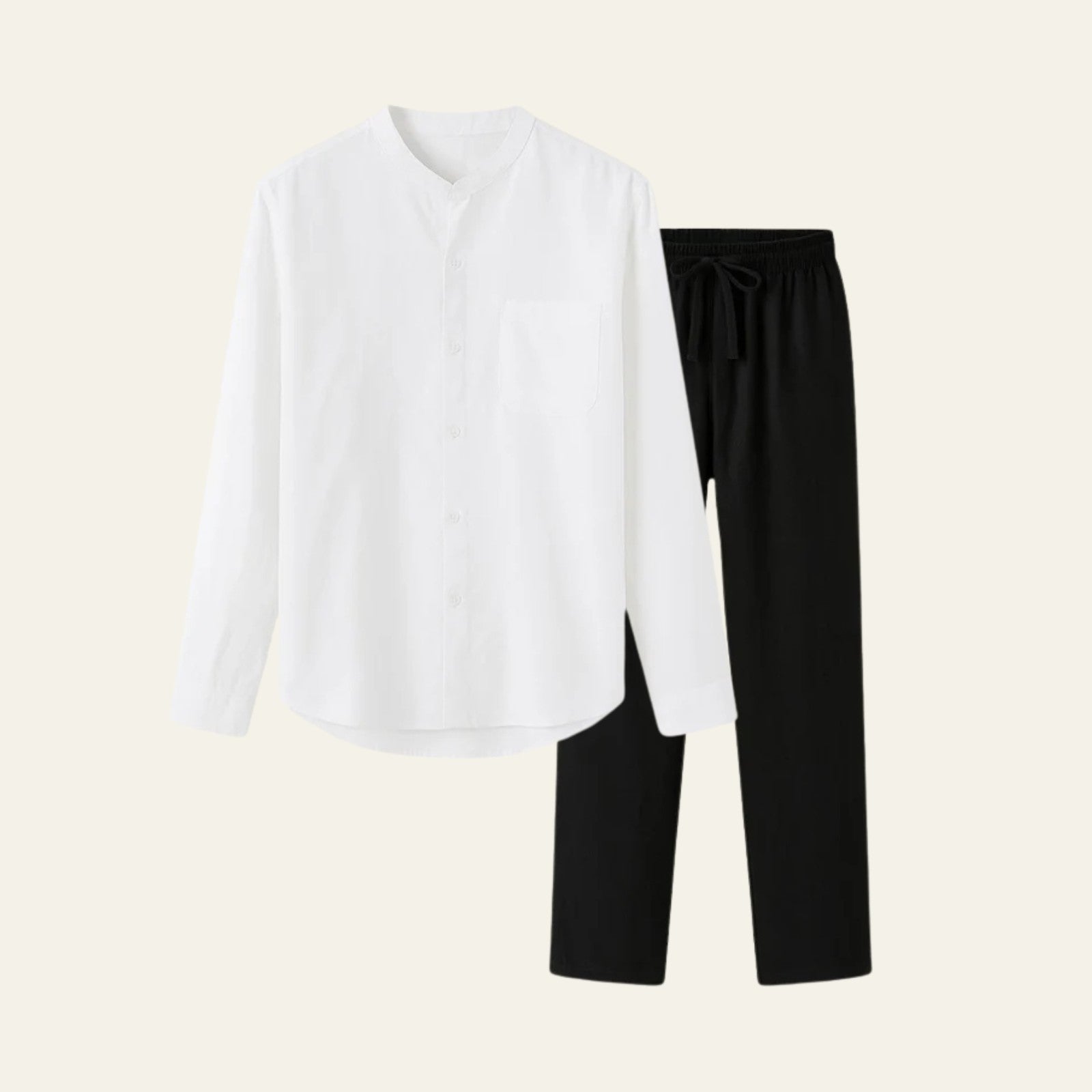 The Atlas Linen Set Black