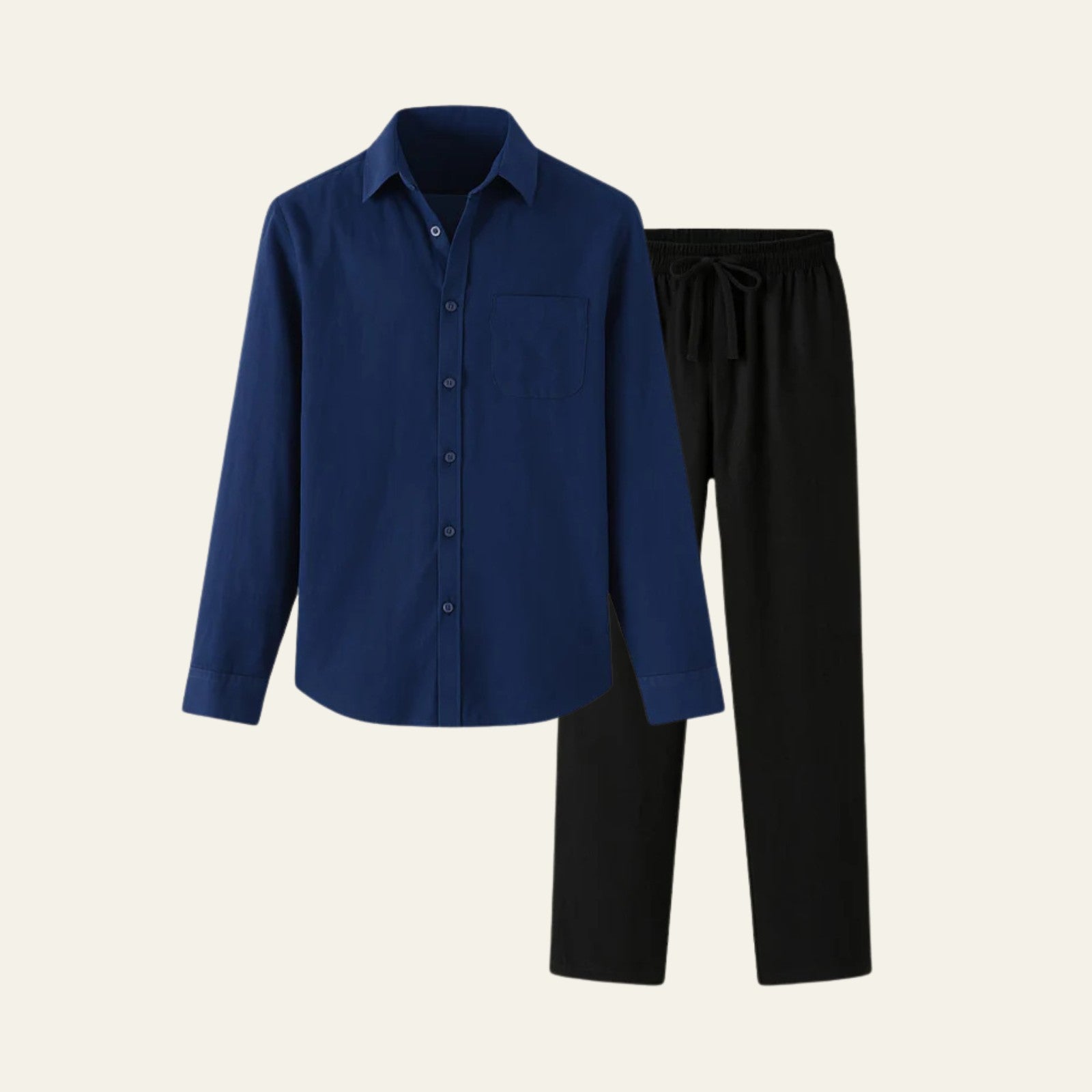 The Atlas Linen Set Black