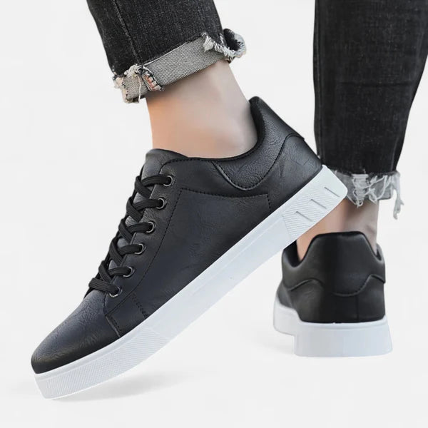 The Hudson Low-Top Leather Sneakers