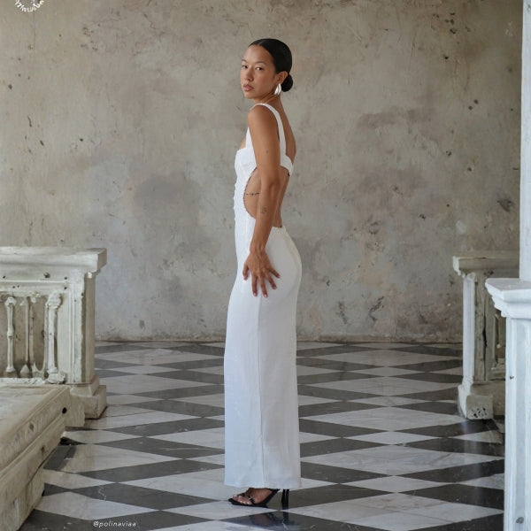 The Capri Cutout-Sequin Maxi Dress