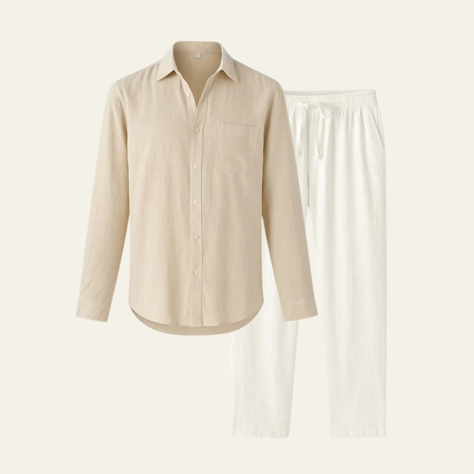 The Atlas Linen Set White