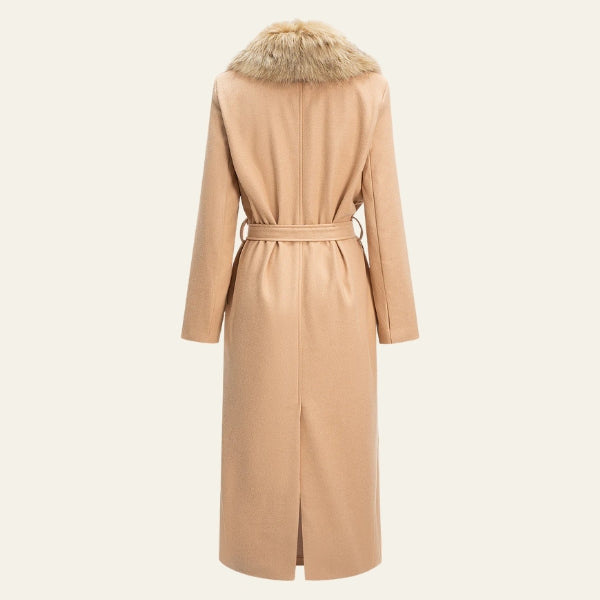 The Sienna Faux-Fur Collar Wrap Coat