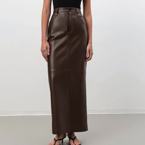The Soho Leather Maxi Skirt
