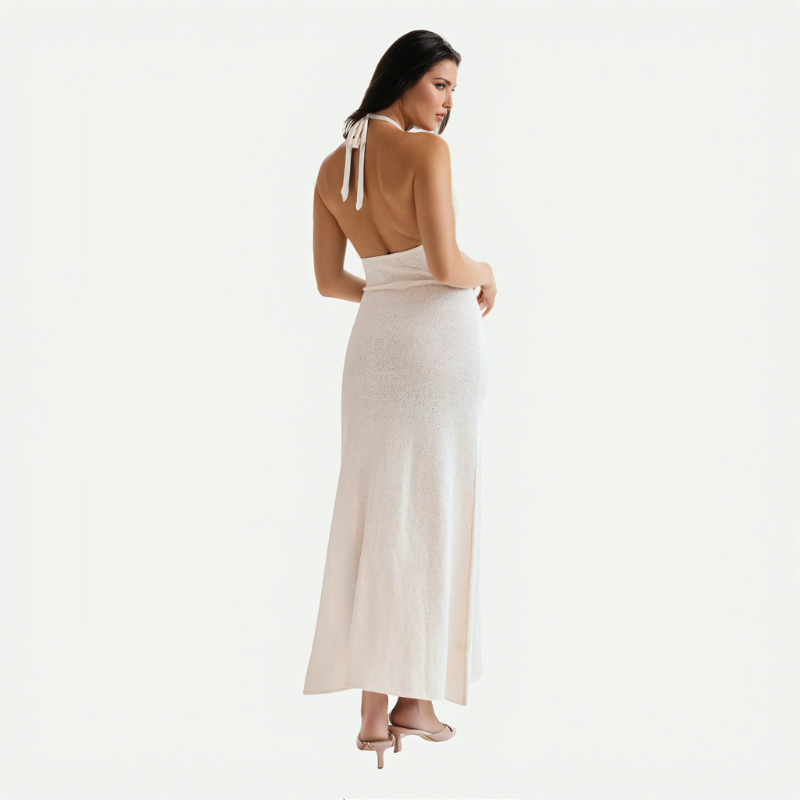The Capri Halter Evening Maxi Dress