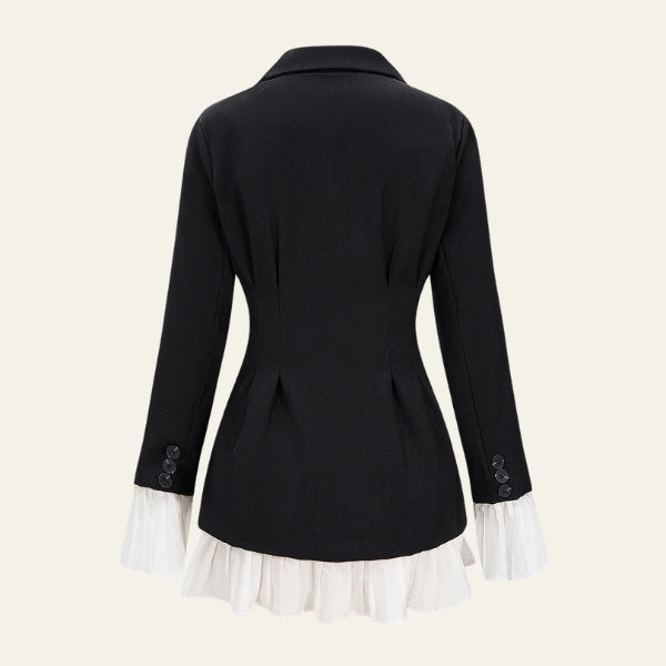 The Vienna Pleated-Trim Blazer Dress