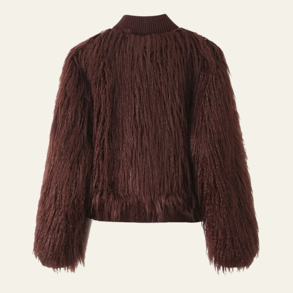 The Vienna Textured Faux-Fur Jacket