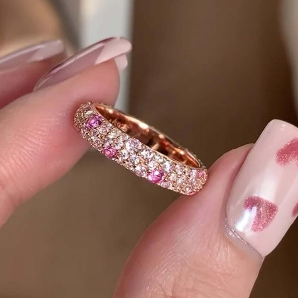 The Valentina Gradient Crystal Band Ring