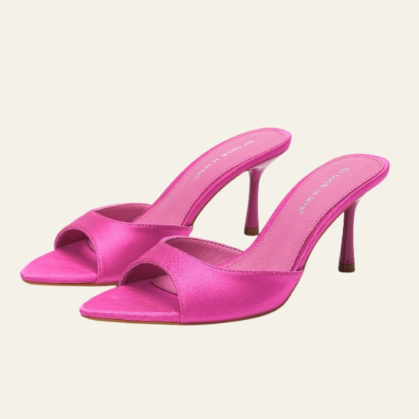 The Riviera Minimalist Stiletto Mule Heels