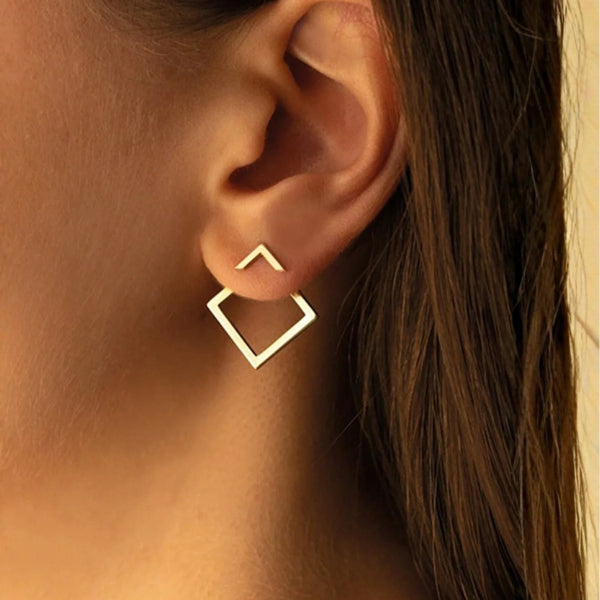 The Valencia Geometric Drop Earrings