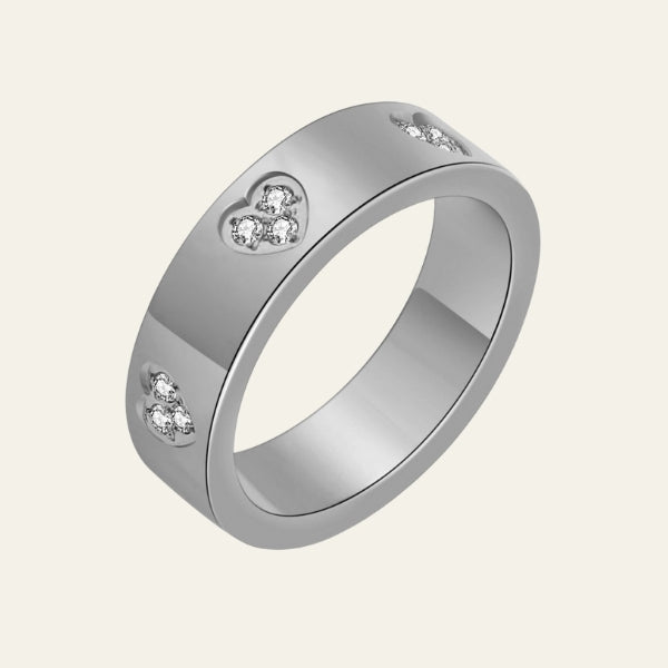 The Serrah Heart-Set Band Ring