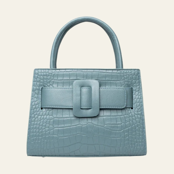 The Florence Buckle-Front Top-Handle Tote