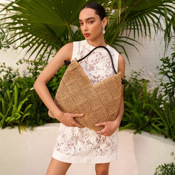 The Sorrento Textured Weave Tote Bag