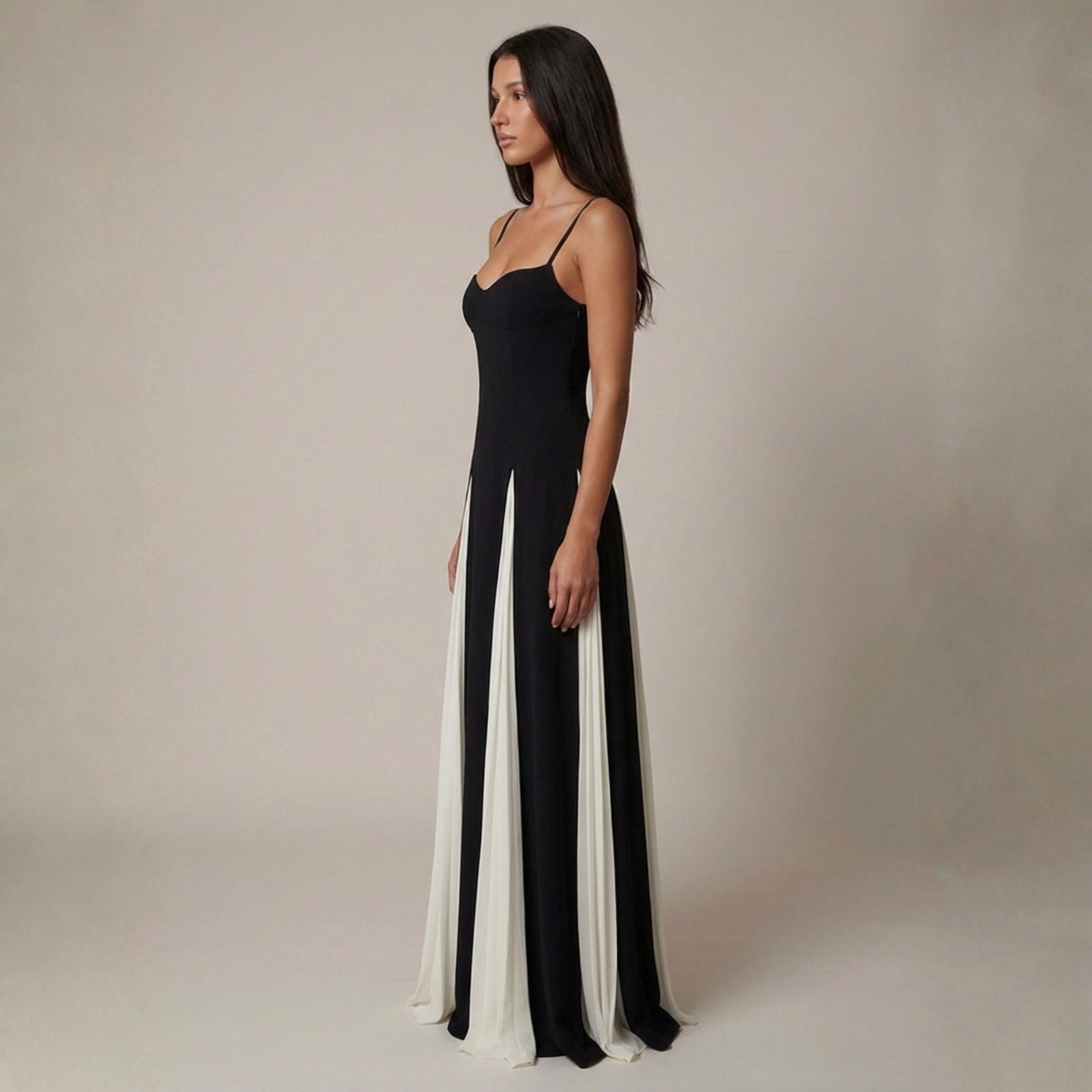 The Atlas Contrast Panel Maxi Dress