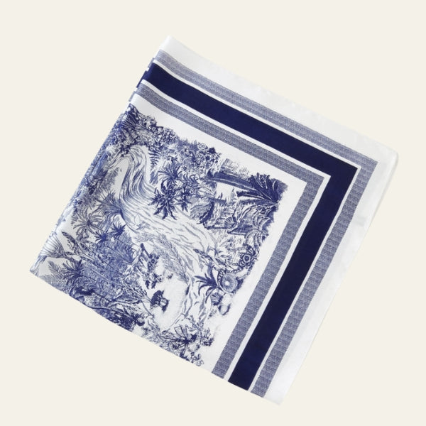 The Provence Toile-Print Headscarf