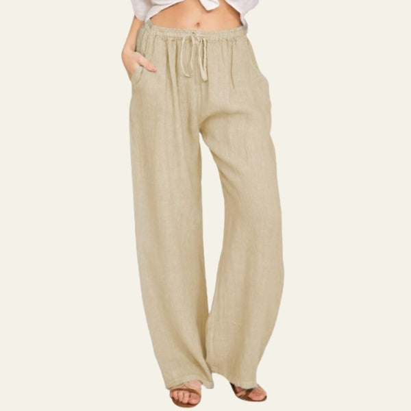 The Riviera Drawstring Wide-Leg Trousers