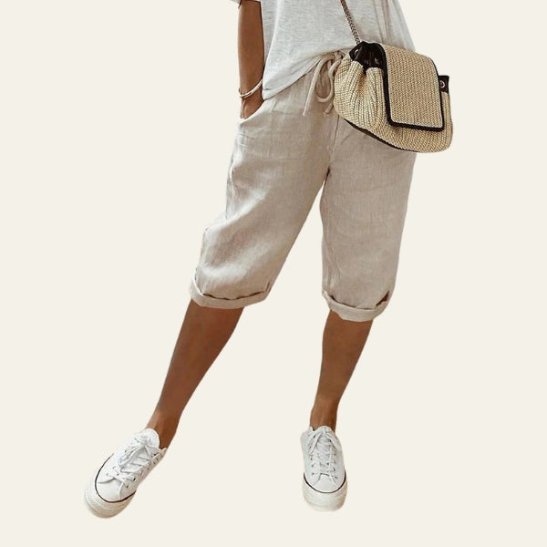 The Capri Drawstring Knee-Length Shorts