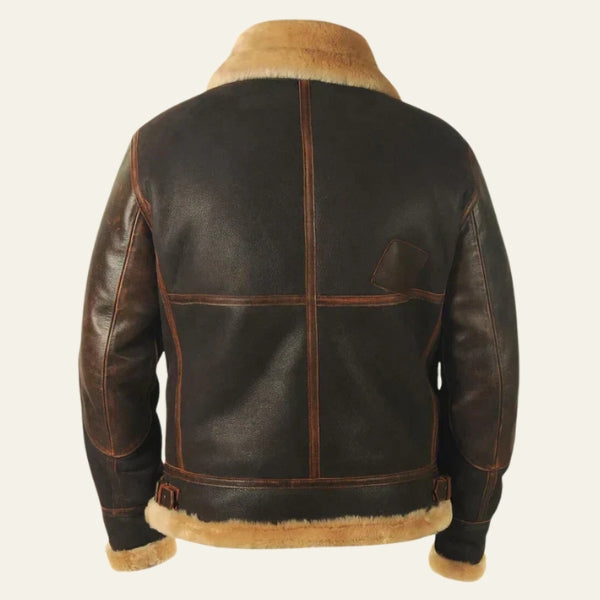 The Maverick Shearling-Collar Aviator Jacket