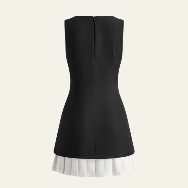 The Vienna Pleated-Hem Mini Dress