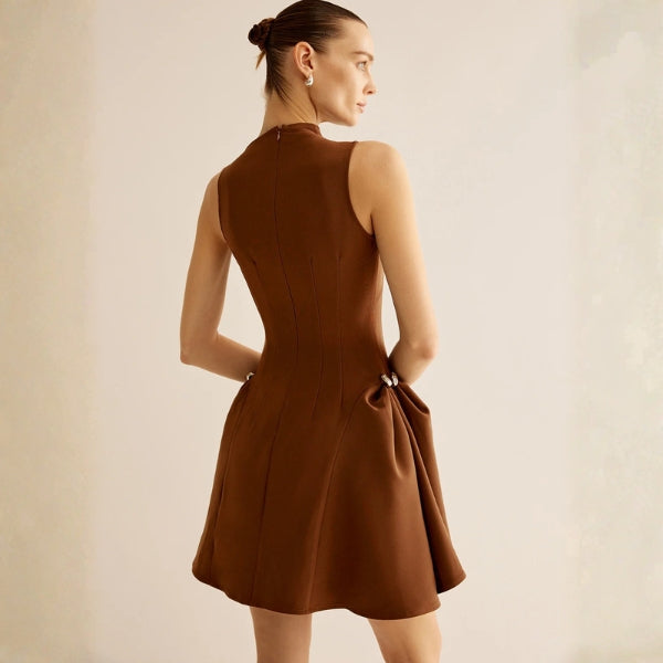 The Valencia Ring-Gathered Mini Dress