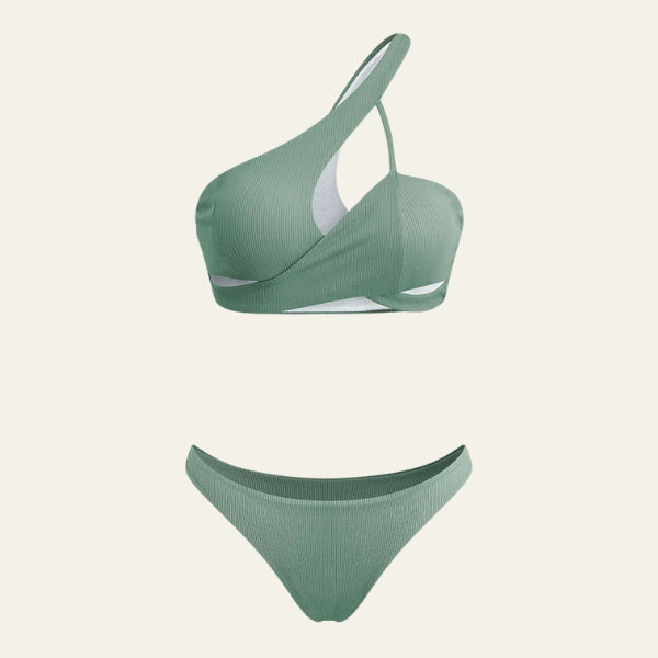 The Mykonos Ribbed Cut-Out Bikini
