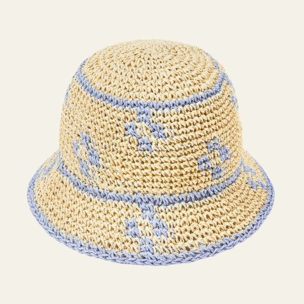 The Capri Two-Tone Straw Bucket Hat