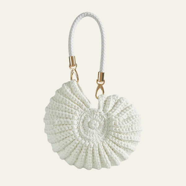 The Sorrento Shell-Shaped Woven Bag