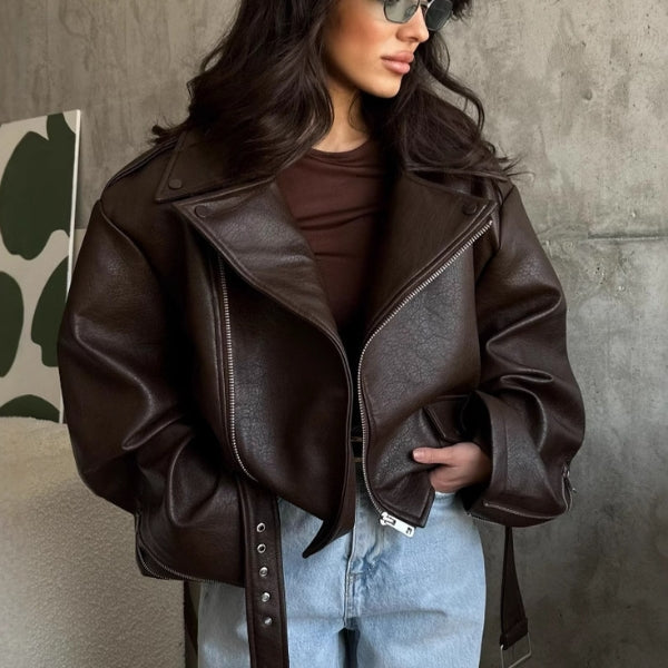 The Soho Belted Moto Jacket