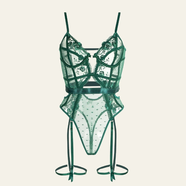 The Vienna Embroidered Sheer Bodysuit