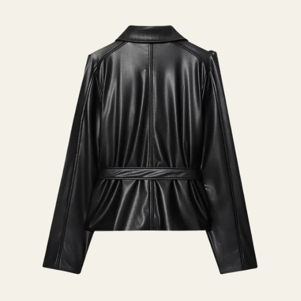 The Milan Belted Leather Jacket