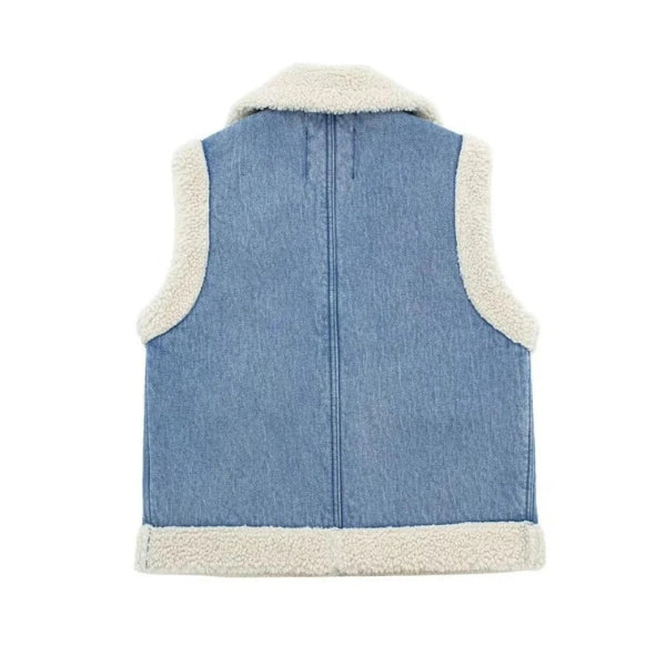 The Oslo Denim Sherpa Vest